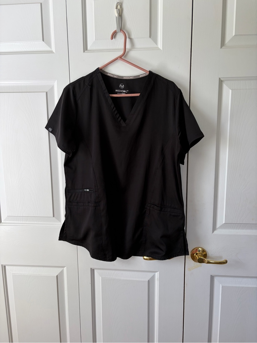 New without tags! Medichic black scrubs! Top is a large, jogger bottoms are M - Picture 2 of 5